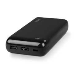 2BB184 ttec PowerSlim LCD 20000 mAh Tasinabilir Sarj Aleti Powerbank USB C Giris Cikis Siyah 1