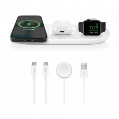 2KS16 ttec AirCharger Trio 3ü1 Arada iPhone Apple Watch AirPods Kablosuz Hizli Sarj Aleti 1 1