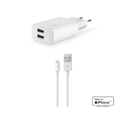 2SCM06B ttec Quantum Duo Apple MFi Lisansli Seyahat Sarj Aleti 1A2.4ALightning Kablo 1 1