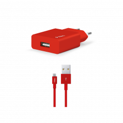 2SCS20MK ttec smartcharger micro usb kalolu seyahat sarj aleti kirmizi 1
