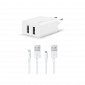 SmartCharger Duo Lightning + Micro USB White
