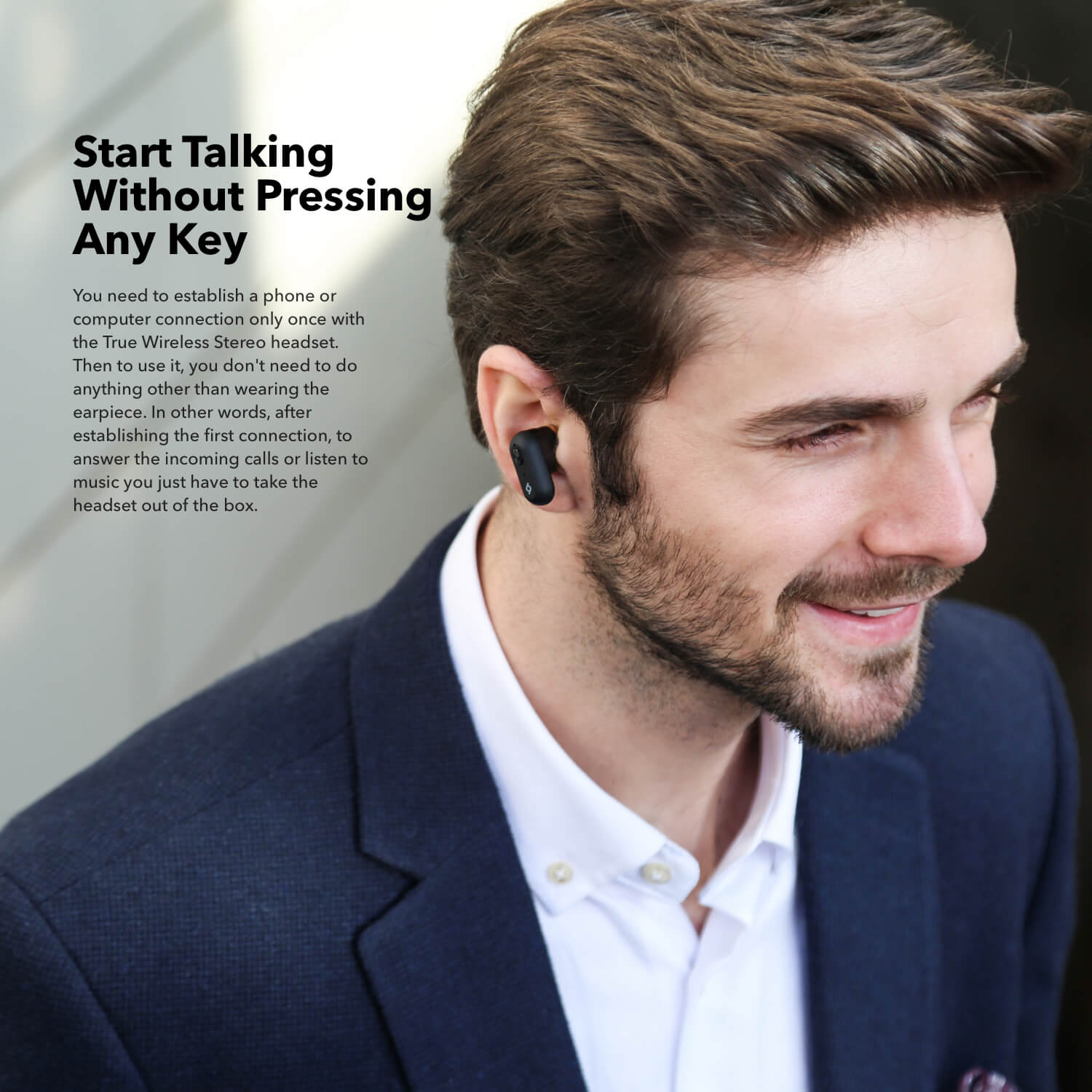 Start talking without pressing any key