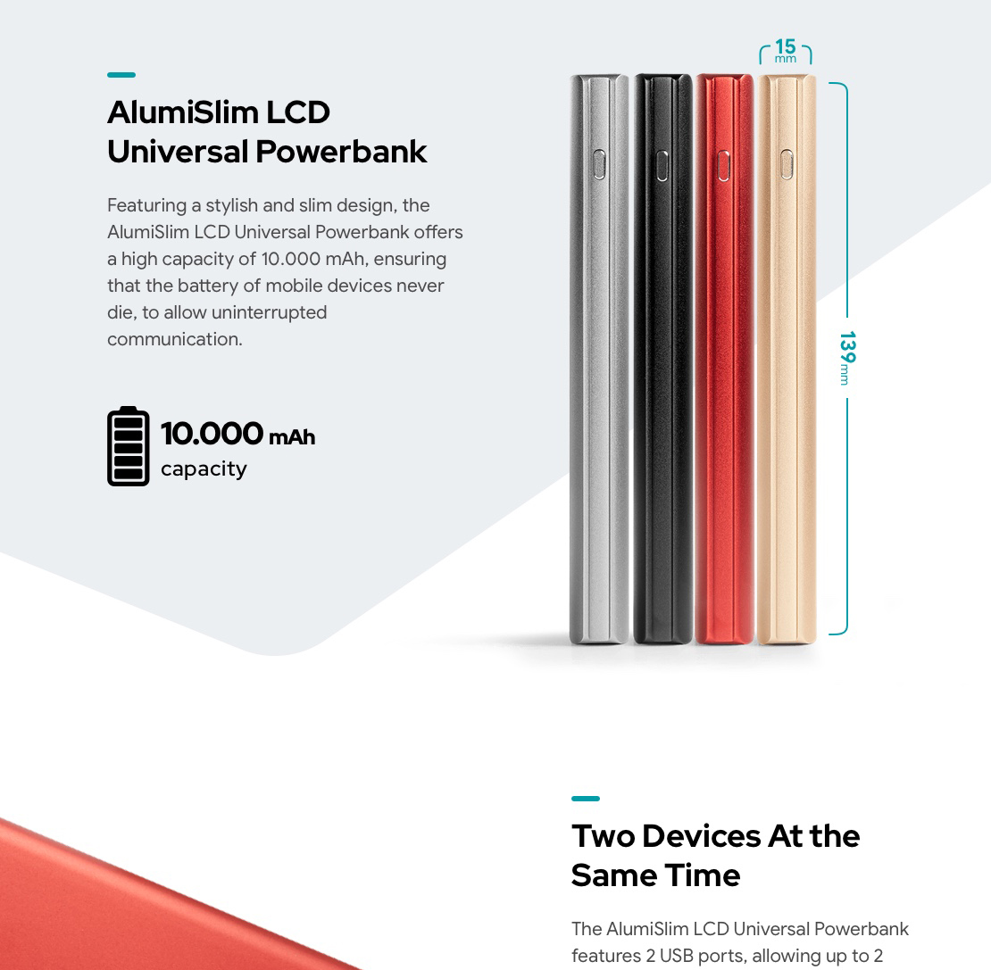 AlumiSlim LCD 7 AlumiSlim LCD 10000 mAh