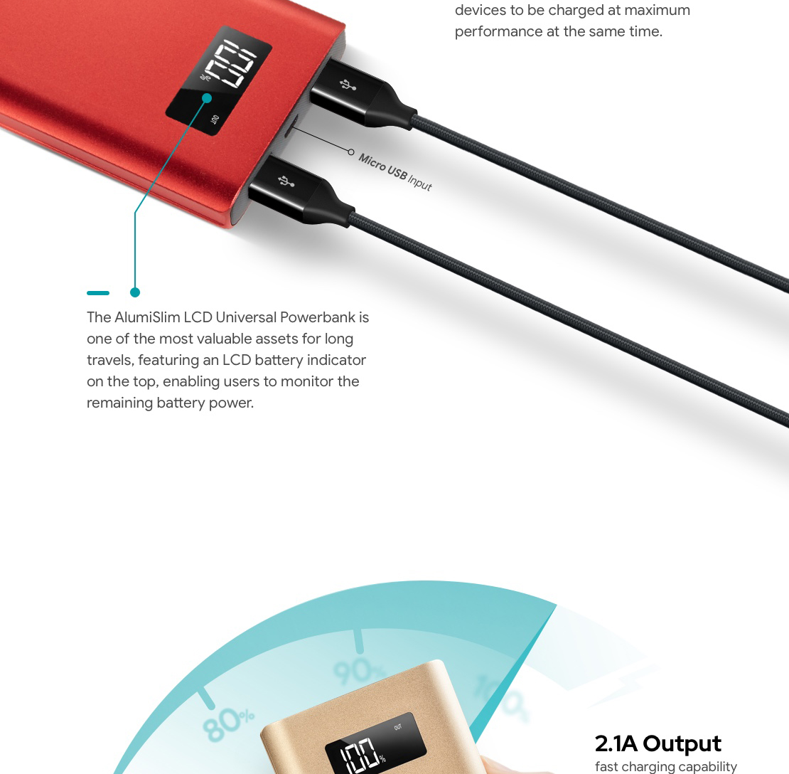AlumiSlim LCD 8 AlumiSlim LCD 10000 mAh